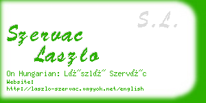 szervac laszlo business card